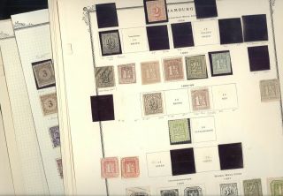 German States,  Assortment Of Stamps Hinged/mounted On Remainder Pages