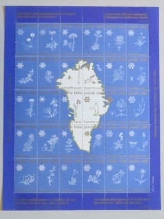 Greenland Christmas Stamps Seal Caritas 1984 Mnh Unfolded Full Set