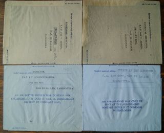 TANGANYIKA 1963 - 66 POSTS TELECOMMUNICATIONS OFFICIAL PAID AIR LETTER AEROGRAMME 3