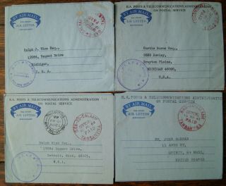 TANGANYIKA 1963 - 66 POSTS TELECOMMUNICATIONS OFFICIAL PAID AIR LETTER AEROGRAMME 4