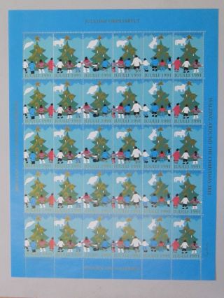 Greenland Christmas Stamps Seal Caritas 1991 Mnh Unfolded Full Set