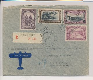 Lk52347 Congo Belgium 1940 To Antwerp Registered Air Mail Cover