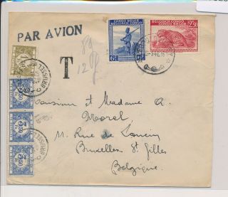 Lk52318 Congo Belgium 1946 To Brussels Air Mail Cover