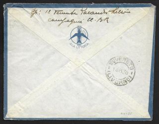 Italian Ethiopia covers 1936 mixed franked Militairy AIRMAILcover to Suvereto 2