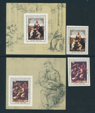 D277372 Paintings Art Raphael Mnh,  S/s Central Africa Imperforate