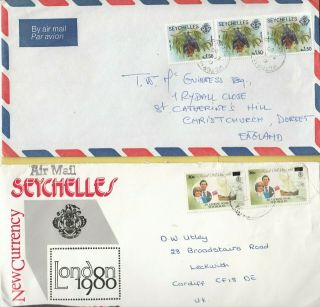 Bb4836 Seychelles Twelve Different Covers Postcards Mainly Uk; 1972? 1987