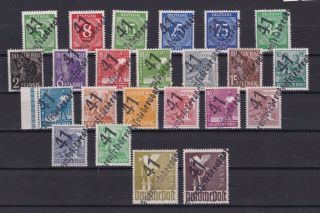 Germany Post War District Hand Overprints Stamps Mounted Ref 4015