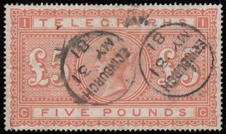 Sgl237 1876 £5 Orange,  Cc.  Fine.  Edinburgh Cds 