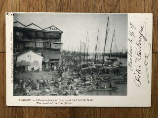 China Old Postcard The Mouth Of The Han River Hankow To Shanghai 1907