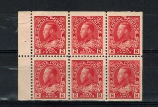Canada Scott 106a Never Hinged Booklet Pane