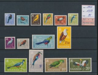 Lk61181 Uganda 1965 Animals Fauna Birds Fine Lot Mnh Cv 95 Eur