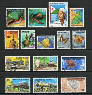 Djibouti - - 15 Diff Postally From 1977 - 79 - - Cv $8.  25