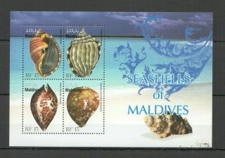 G1205 2010 Maldives Seashells Of Maldives Fish & Marine Life Fauna 1kb Mnh