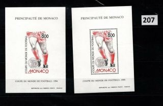 Monaco 1994 - Mnh - Perf,  Imperf - Soccer