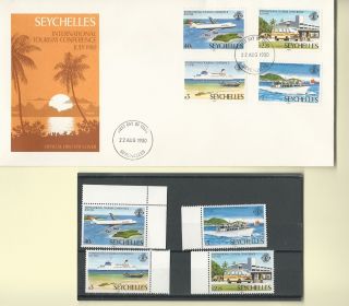 Seychelles 1980 Official Fdc & Mnh Set Sc 456 - 59 Int 