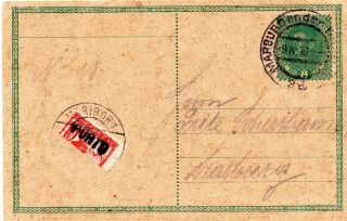 Postcard 1919 Sent Localy / Maribor - Postage Due Provisional Bisected