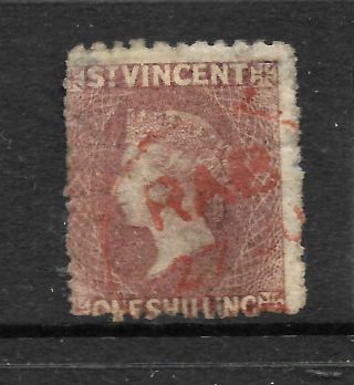 St Vincent 1872 - 75 1/ - Lilac Rose Qv Fu Sg 20