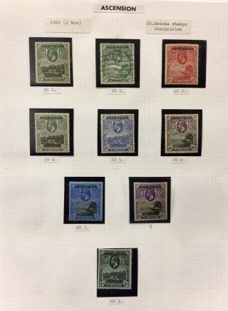 1922 - 1971 Ascension Stamps British Colonies Lot 299