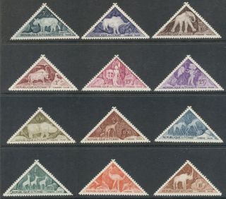 Wild Animals,  Art Chad/tchad: Mnh 1962 Triangles Complete Set; Sc J23 - 34