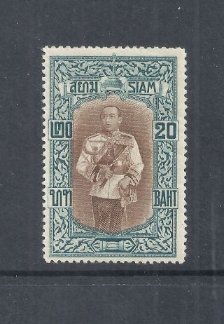 Siam/thailand.  K.  Rama Vi London 20 Baht Mh 1917