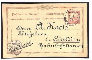 F375 Marshall Islands 1903 German Colonies Jaluit Postal Stationery Card
