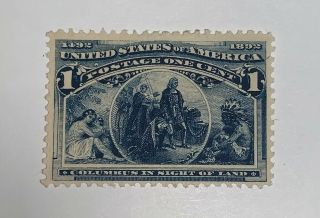 Travelstamps: 1893 Us Stamps Scott 230,  In Sight Of Land,  No Gum
