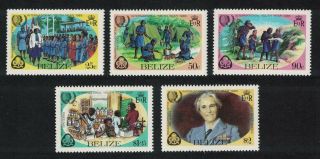 Belize Scouting 75th Anniversary Of Girl Guides Movement 5v Mnh Sg 815 - 819