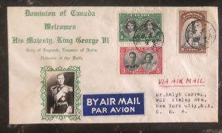 1939 Quebec Canada First Day Cover Fdc Royal Visit Of The King George Vi Kgvi
