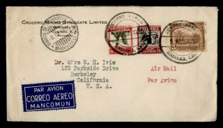 Dr Who 1935 Colombia Anserma Airmail To Usa E53534
