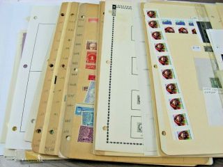Us,  Bob,  Accumulation Of Mint/used Stamps On Pages,  Stock Pages &