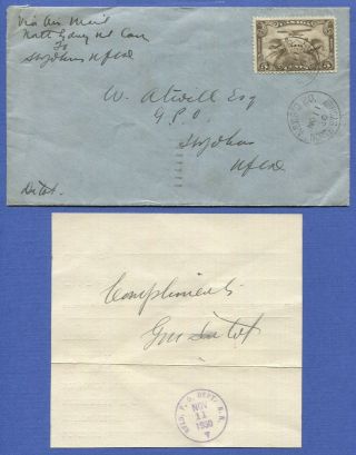 W498 - Newfoundland Canada 1930 Airmail Cover,  C1,  North Sydney From Pmg Dutot