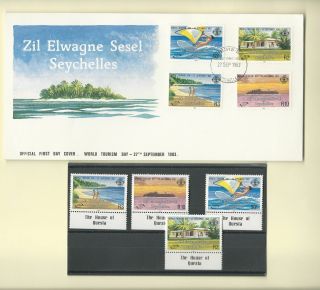 Seychelles Zil Elwagne Sesel 1983 Official Fdc & Mnh Set Sc 66 - 69 Tourism