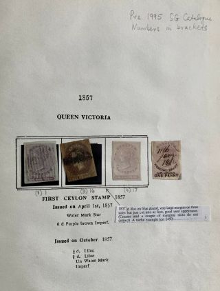 1857 - 1938 Ceylon British Colonies Stamps Lot 637