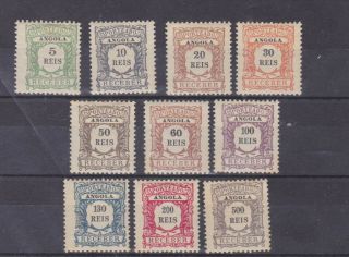 Angola 1904 Sc J1/10 P.  Due Stamps,  Set P1145