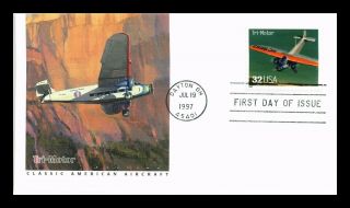 Dr Jim Stamps Us Tri Motor Classic American Aircraft First Day Cover Dayton