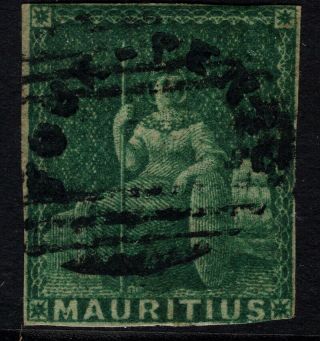 Mauritius 1858 Sg12 4d Green (2)
