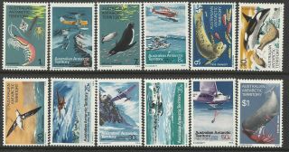 Australian Antarctic Territory 1973 Explorers & Food Chain 12v Never Hinged