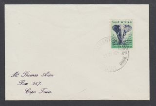 South Africa Sc 224,  4p Elephant On Cover 1965 Elephant Park Cancel