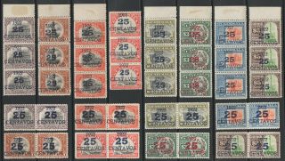 Guatemala 1922 Surcharges Sc.  192 - 96,  198 - 200 All Types,  Se - Tenant Mnh/mh,  Rare