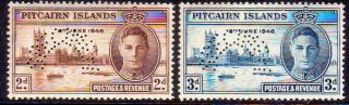 Pitcairn Islands 1946 - 04 Sg 9s - 10s Perf.  Specimen Mnh Cv £275