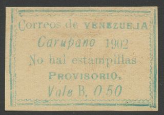 Venezuela 1902 Local Carupano Sc.  4 Unused; Cat.  $85