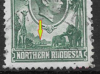 Northern Rhodesia 1951 1d Green Fu Pair “extra Boatman” Sg 28a £450