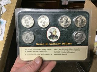 Susan B Anthony Dollar 6 Coin Set 1979 1980 P D S Littleton Set Apollo 11 3