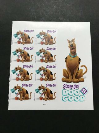 Scott 5299 - 2018 - Forever - Scooby Doo - Block Of 8 Mnh