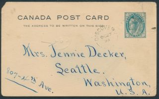 1899 Discovery Bc Split Ring Oc 27 99 On Victoria Leaf Psc Via Atlin To Seattle