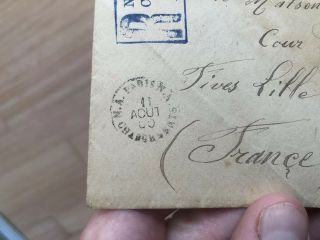 Rare 1900 Mozambique (Portuguese Colonial) To France Registered Postal Cover 3