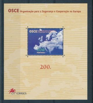 D269791 European Security & Cooperation Map Europe Clouds S/s Mnh Portugal
