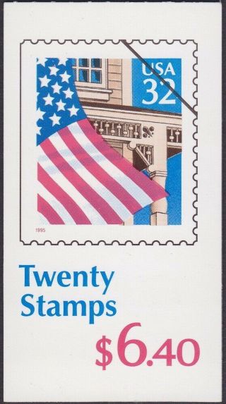 Us - 1995 - $6.  40 United States Flag Over Porch Complete Booklet Bk226 P 111111