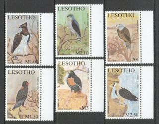 H1476 Lesotho Fauna Birds Of Prey Eagles Vultures Hawks 1set Mnh