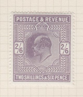Gb Stamps King Edward Vii 1911 2/6d Somerset House Shade315 Mounted On Page